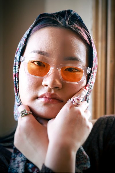 ESRADA Geometric Transparent Frame Orange Glass Unisex Sunglasses 2016 01 52-19-135