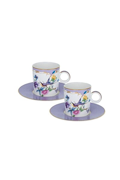 tea delight Papillons Purple 2-Piece Coffee Cup Set 5Ddc-Csc20Pp2