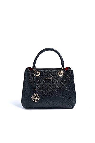 Silver Polo Silver & Polo Sp1272 Women's Handbag with Logo Black