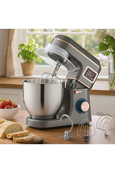 Generic خلاط كهربائي احترافي سعة 7 لترات بقوة 1400 واط، مزود بست سرعات وشاشة ...