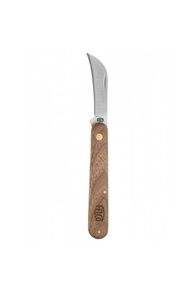 Felco Professional grafting knife, curved blade 60 mm, HRC 54 steel, walnut w...