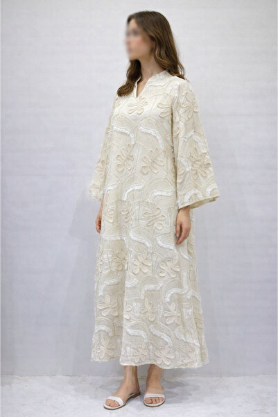 RONZA دراعه كويتي قطن تطريز بارز