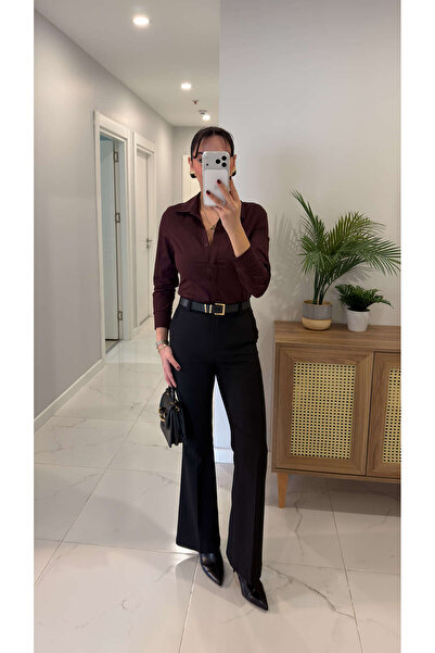 BİRCANÇİL Terins Black Spanish Flare Pants