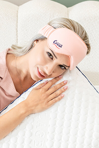 CENNET YATAK Soğuk Jel Uyku Bandı Pembe Göz Dinlendirici ve Serinletici Jel G...