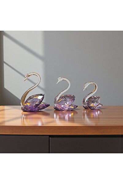 B&G HOME DESIGN Kristal 3 Lü Kuğ