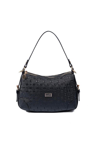 Silver Polo Silver & polo sp1269 women's shoulder bag with logo black