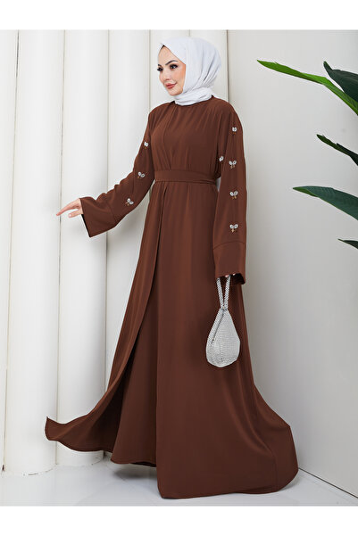 EFSUN MODA Women's Stone-Embellished Double Blouse and Dress Set, Two Pieces