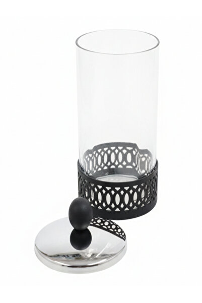 AKDC SBTC Round Glass Container with Metal Holder