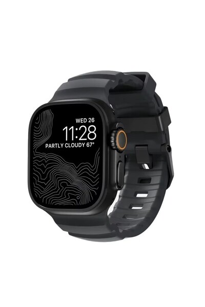 REDz Accessories Titan Wave Strap, Apple Watch, Ultra Design, Silicone, Black...