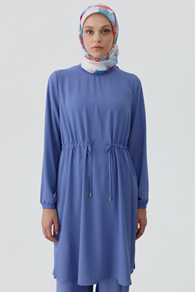 Tuğba Beli Bağcık Detaylı Ribanalı Tunik - Havacı