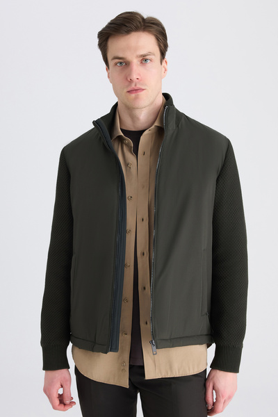 D'S Damat Ds Damat Regular Fit Khaki Plain Coat