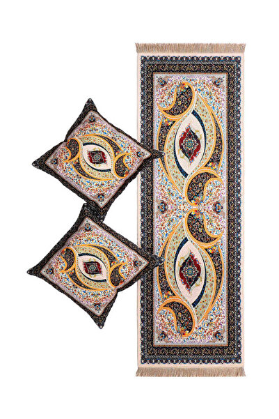 Bursa İpek Gold Velvet Runner Set