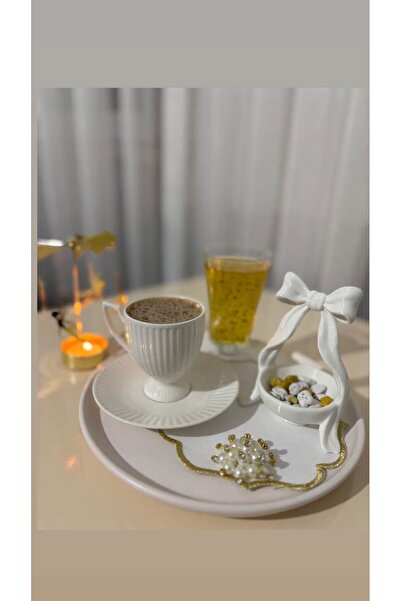 YK.3D.DESİGN Kahve Yanı Şık Sunum Fiyonklu Lokumluk ve Çikolatalık 2ADET Büyü...