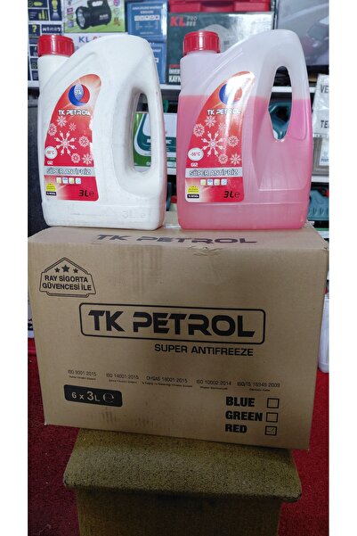 Antifriz kırmızı _56 derece koli bazlı 3 litre 6 adet.