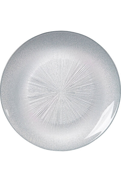 Carrefour Home Carrefour Home plate, glass, 32 cm, Metallic gray