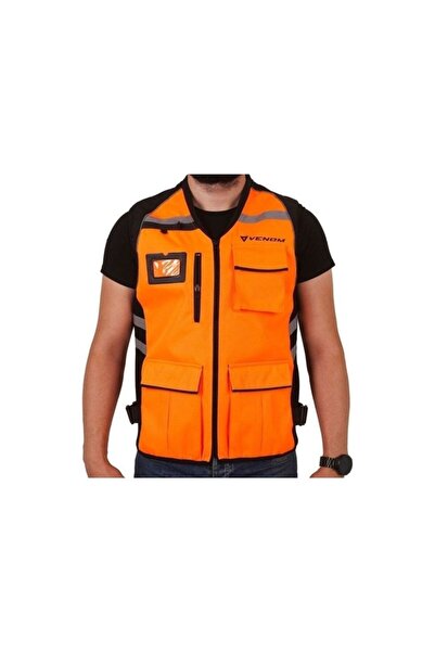 VENOM سترة عاكسة للدراجات النارية باللون البرتقالي، سترة عاكسة لراكبي الدراجا...