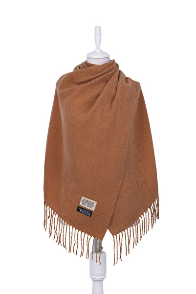 Bursa İpek Camel Beige Double-Sided Winter Shawl