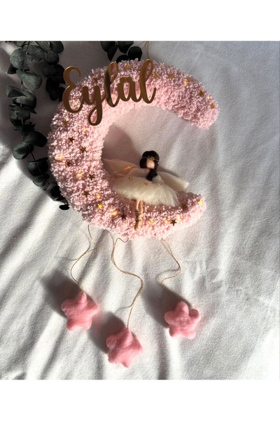 Gökçem hediyelik Erkek bebek led ışıklı kapı süsü ,bebek kapı süsü led ışıklı