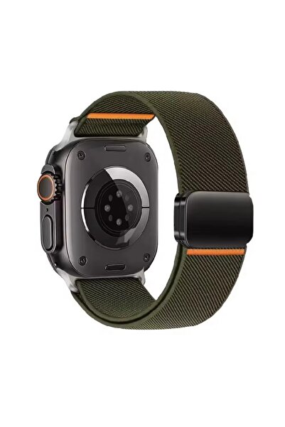 REDz Accessories Elastic Magnet Strap, Apple Watch, Ultra Design, Nylon, Dark...