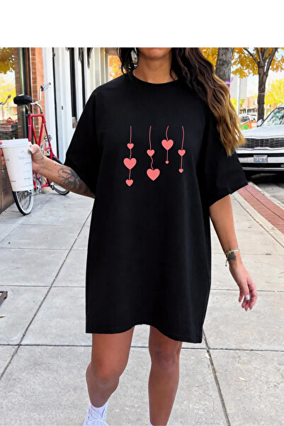 EFFRENATU Γυναικείο βαμβακερό κοντομάνικο φόρεμα με λαιμόκοψη σε σχήμα ποδηλά...