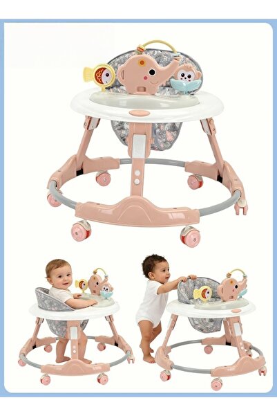 Generic Baby Walker, Round Multifunctional Walker with Adjustable Height
