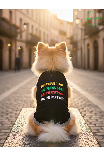 Gobo Superstar Patterned Cat and Dog Outfit – Colorful Cute Pet T-Shirt Dress...