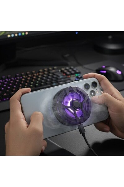 Greathings Магнитен охладител за телефон и таблет – Мощен безшумен вентилатор