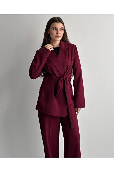 VESS MODA Custom Design Tie-Back Jacket and Pants Set