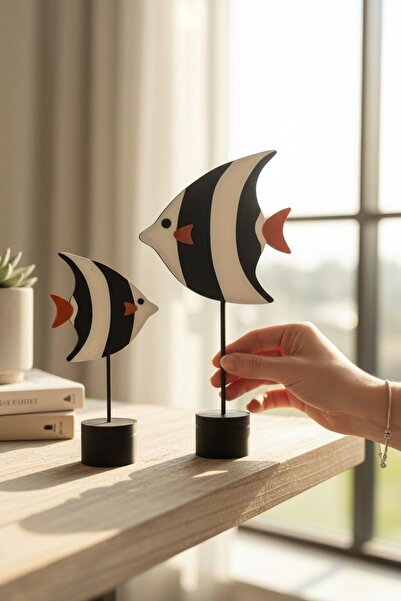 ecolia store Modern Balık Figürlü Dekoratif Obje Seti (2’li) | Masa & Raf Aks...