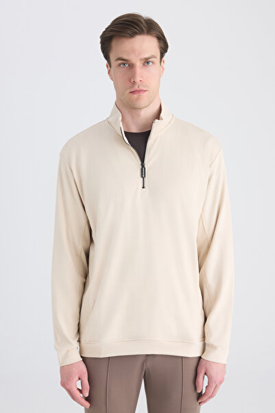 D'S Damat Ds Damat Hanorac simplu bej cu croială normală