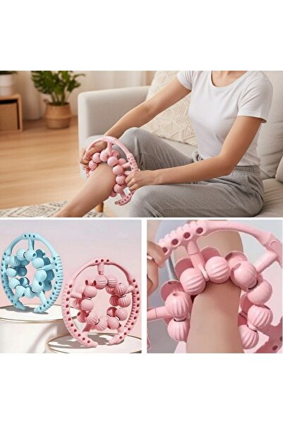 Greathings Aparat de masaj reglabil pentru picioare și brațe cu 20 de roți