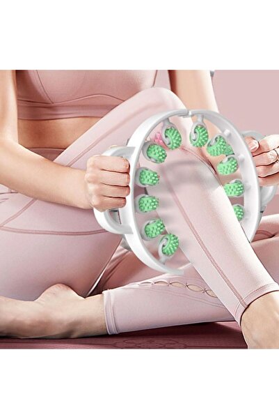 Greathings Aparat de masaj reglabil cu 12 roți pentru picioare, talie și brațe