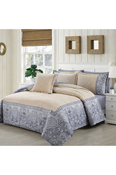 Crestj In Zone Winter Bedspread Set, Single and a Half Size, 4 Pieces || Blue...