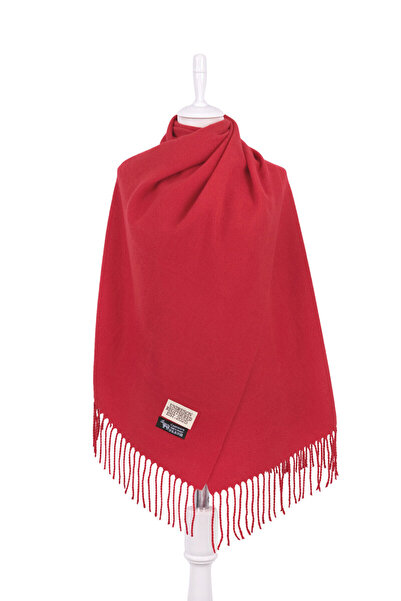 Bursa İpek Red Double Sided Winter Shawl
