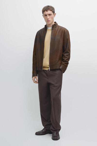 Massimo Dutti Napa süet deri ceket