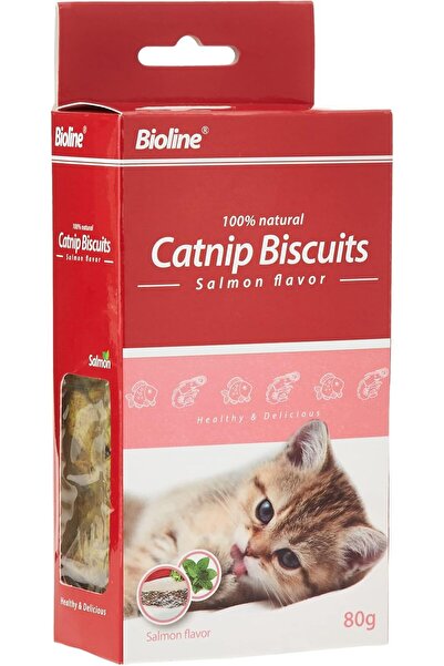 Bioline مكافآت للقطط بنكهة النعناع البري مع سمك السلمون 80 غرام