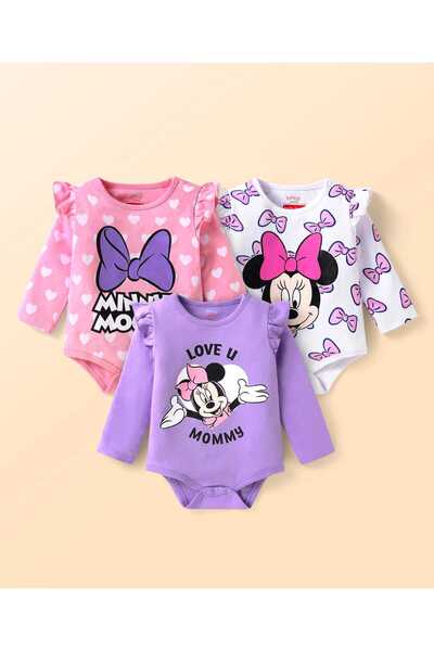Babyhug Disney طقم ملابس نوم قطعة واحدة بأكمام طويلة من نسيج متداخل، بتصميم م...