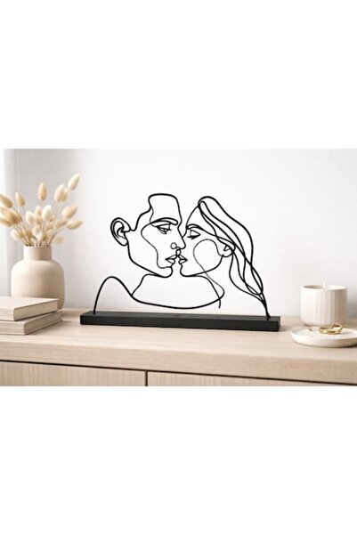 OEM Statuetă decorativă minimalistă cuplu sărutându-se, decor minimalist impr...
