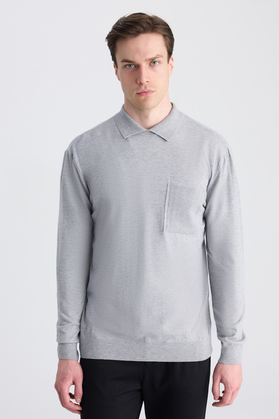 Twn Slim Fit Gray Sweater