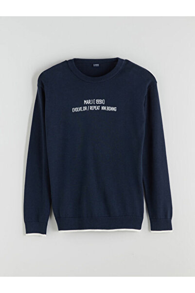 LC Waikiki Rmz Gi̇yi̇m Farkiyla Zero Roba Collar Boys' Knitwear Sweater