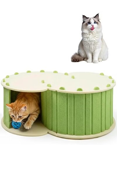YANCI Cat House S-Shaped Tunnel Cat Nest Cat Resting Bed with Removable Mat S...