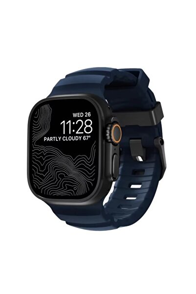 REDz Accessories Titan Wave Strap, Apple Watch, Ultra Design, Silicone, Navy ...