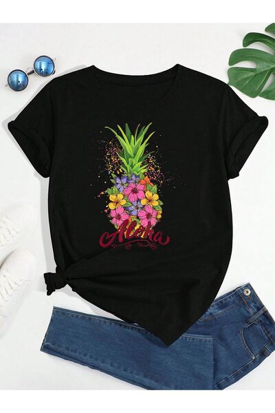 PENTHİLUS Μπλουζάκι Unisex Μαύρο Oversize με στάμπα NY και κοντό μανίκι