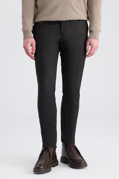 D'S Damat Ds Damat Slim Fit Brown Fabric Trousers