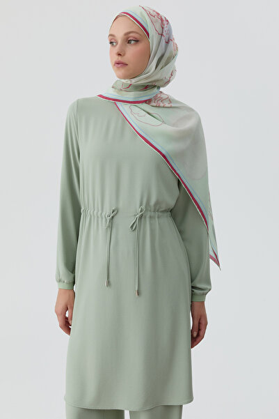 Tuğba Beli Bağcık Detaylı Ribanalı Tunik - Mint