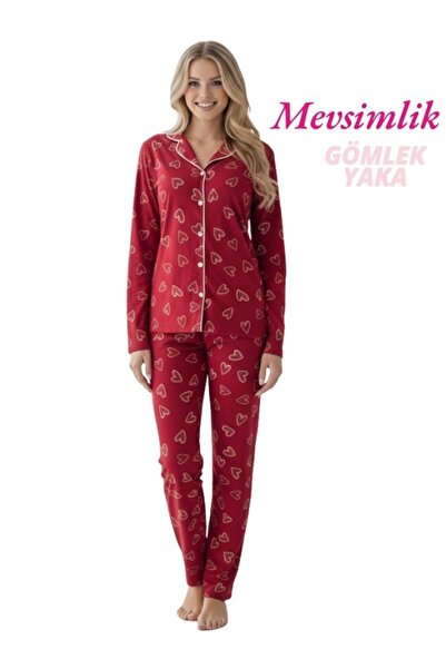 GUAVA+ Women's Slim Fit Shirt Collar Front Buttoned Slim Fit Seasonal Long Sl...