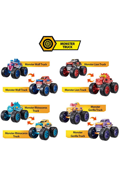 MC Micostore Masinuta transformabila, 2 in1 Monster Car copii varsta 3-5 ani