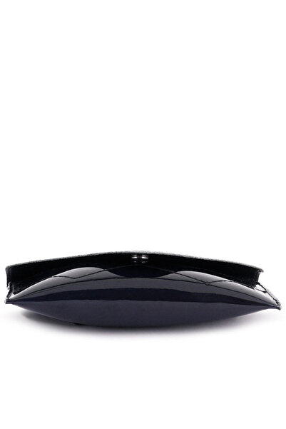 london Rag Women Black Patent Envelop Fanny Pack