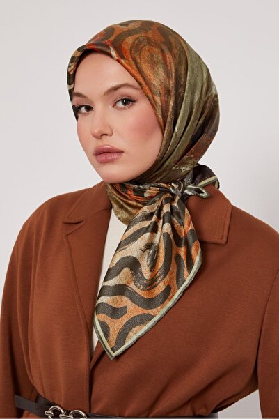 Levidor Eșarfă cu model abstract în dungi, cu gradient și cristale strălucitoare