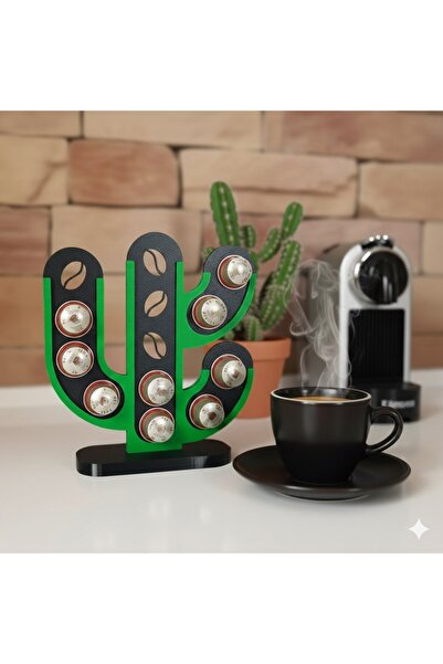 Mottopi Cactus Coffee Stand, Capsule Coffee Stand, Decorative Capsule Organiz...